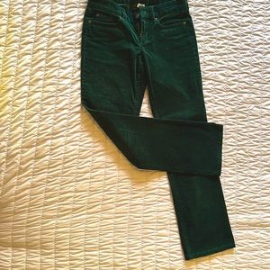 J Crew hunter green corduroy pants